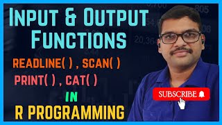 INPUT amp OUTPUT FUNCTIONS IN R PROGRAMMING  readline  scan  print  amp cat [upl. by Chan]