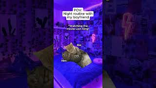 Night routine with your boyfriend cat funny relationship [upl. by Nate]