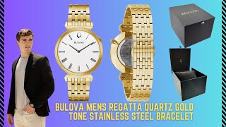 Bulova Mens Regatta Quartz Gold Tone Watch [upl. by Nnylyaj151]