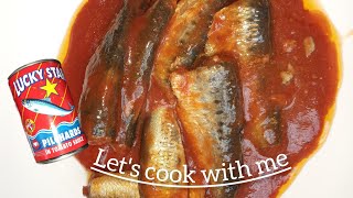 SIMPLE LUCKY STAR PILCHARDS TINNED FISH RECIPE  LETS COOK SOUTHAFRICANYOUTUBER [upl. by Grove388]