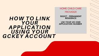 How to link my application using GCKEY ACCOUNT homechildcareprovider hccp onlineapplication [upl. by Shel]