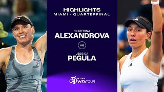 Ekaterina Alexandrova vs Jessica Pegula  2024 Miami Quarterfinal  WTA Match Highlights [upl. by Salinas]