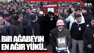 Şehit Piyade Sözleşmeli Er Semih Yılmazın Tabutunu Ağabeyi Taşıdı [upl. by Nnyltiac]