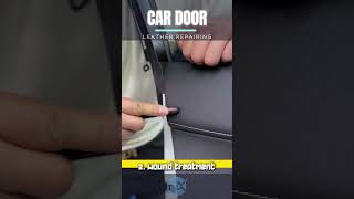 Amazing Skills of CAR LEATHER REPAIR  leather repairing  car interior repair howto diy [upl. by Arta]