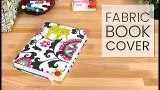 How to Make a Fabric Book Cover [upl. by Ydor]