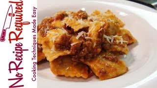 Ravioli Bolognese  NoRecipeRequiredcom [upl. by Mellins]