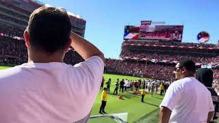 Saints vs 49ers preseason week 2 team intros  national anthem [upl. by Iaw925]