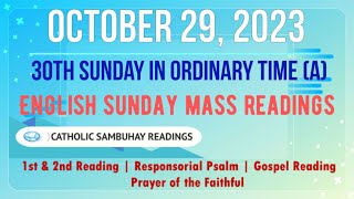 29 October 2023 English Sunday Mass Readings  30th Sunday in Ordinary Time A [upl. by Gredel]