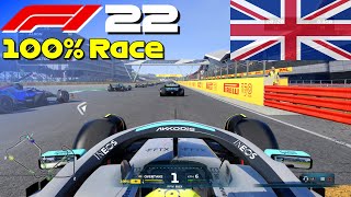 F1 22  100 Race Silverstone UK in Hamiltons Mercedes  PS5 [upl. by Ilrebmyk879]