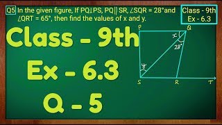 Class  9th Ex  62 Q 5 Lines and Angles Maths NCERT CBSE [upl. by Eivla]