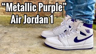 Air Jordan 1 “Metallic Purple” Review amp On Feet [upl. by Jeroma]