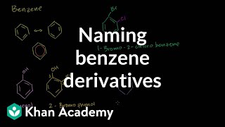 Naming benzene derivatives introduction  Aromatic Compounds  Organic chemistry  Khan Academy [upl. by Morez]