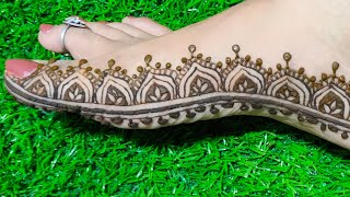 feet mehndi design viralvideo HennaArtbysapna [upl. by Anilrats]