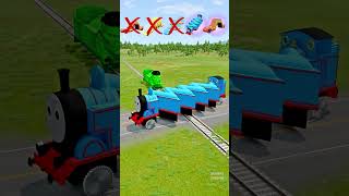 Big and Small McQueen Cars VS Train Who can win  BeamNGdrive [upl. by Ettenahs954]