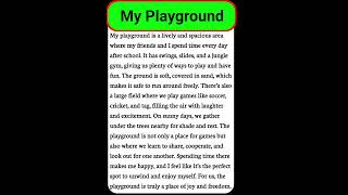 Short essay about My Playground dailyenglish english englishlanguage spokenenglish learnenglish [upl. by Klotz]