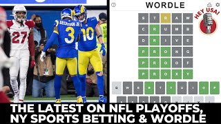 HeyUSA The Latest on NFL Playoffs New York Sports Betting amp Wordle [upl. by Graeme]