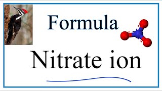 How to Write the Chemical Formula for Nitrate ion [upl. by Pliner510]