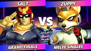 LMM Miami 2023 GRAND FINALS  Zuppy Fox Vs Salt Captain Falcon Smash Melee  SSBM [upl. by Ahsilat]