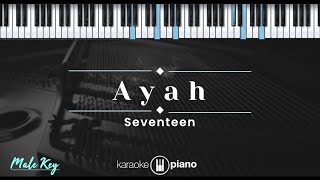 Ayah – Seventeen KARAOKE PIANO  MALE KEY [upl. by Eldreeda]