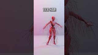 100 vs 100k hair in 3d blender 3danimation blender3dmodeling blender3danimation [upl. by Nothsa285]