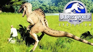 COMIENDO PERSONAS TODOS LOS DINOSAURIOS HÍBRIDOS CARNÍVOROS JURASSIC WORLD EVOLUTION [upl. by Retloc]