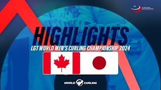 Canada v Japan  LGT World Mens Curling Championship 2024  Highlights [upl. by Ignaz]