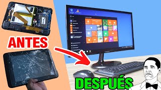 ❌ Cómo Convertí una TABLET ROTA en un mini ORDENADOR  PC ✅ [upl. by Eelrebmyk]