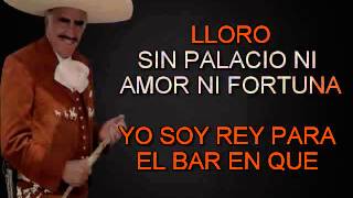 REY SIN PALACIO VICENTE FERNANDEZ KARAOKE [upl. by Etnaled]