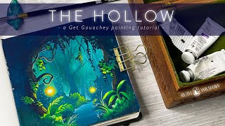 The Hollow  Magical Gouache Landscape Painting Tutorial [upl. by Hardden287]