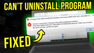 How to Fix Cannot Uninstall Program on Windows 1110  FORCE Apps to Uninstall UPDATED 2024 [upl. by Pellegrini615]