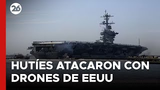 🔴 HUTÍES atacaron con DRONES y MISILES un PORTAAVIONES de EEUU [upl. by Bartlett]