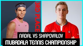 Nadal vs Shapovalov  2021 Mubadala Tennis Championship [upl. by Niwdog487]