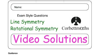 Symmetry Answers  Corbettmaths [upl. by Elfreda826]