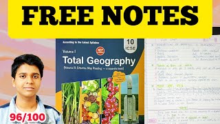 ICSE Geography Class 10 Free Handwritten Notes [upl. by Heber]