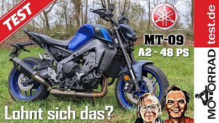 Yamaha MT09  A2  Lohnt sich die 48 PS Version der MT09 von Yamaha [upl. by Eelahc547]