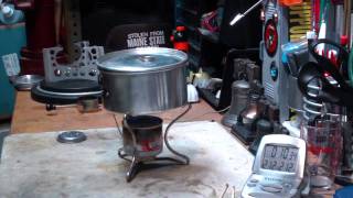 Sterno can refill with Perlite and alcohol  Boil Test 2 [upl. by Brenden342]