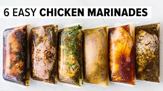 6 EASY CHICKEN MARINADES  amazing chicken breast recipe  freezer friendly meal prep [upl. by Machos522]