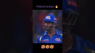 Pollard vs starc fight 🔥 ipl rcbvsmi fighting funny rcb coldwar heat cricket mitchellstarc [upl. by Liva428]