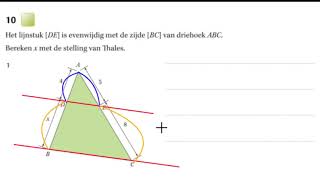 Gelijkvormigheid Rekenen met de stelling van Thales oef 10 pag 151 [upl. by Maighdlin]