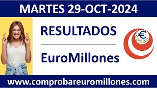 Resultado del sorteo EuroMillones del martes 29 de octubre de 2024 [upl. by Sheelah]