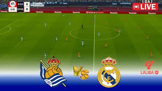 🔴LIVE  Real Sociedad vs Real Madrid  La Liga 2425  Full Match Today  PES 21 Game Simulation [upl. by Phylis]