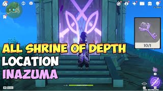 All 10 Shrine Of Depth Location Inazuma  Genshin Impact [upl. by Airrehs]