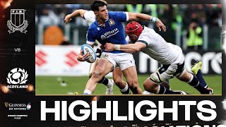 HIGHLIGHTS  🇮🇹 ITALY V SCOTLAND 🏴󠁧󠁢󠁳󠁣󠁴󠁿  2024 GUINNESS MENS SIX NATIONS RUGBY [upl. by Yelsek]