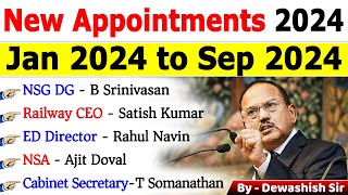 Appointment 2024 Current Affairs  Who Is Who 2024 Current Affairs  Important Appointments 2024 [upl. by Nikal]