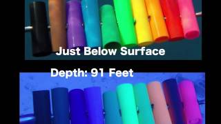 Underwater Color Loss With GoPro 0 to 155 Feet Depth  Fishing Lure Deep Test [upl. by Nrobyalc]