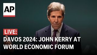 Davos 2024 LIVE US climate envoy John Kerry at World Economic Forum [upl. by Etnod]