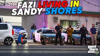 FAZI LIVING IN SANDY SHORES HOTEL  POLICE OPERATION STARTED  GTA 5  Real Life Mods 531  URDU [upl. by Gausman]