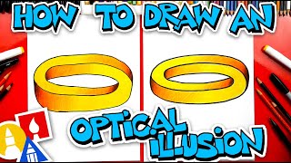 3D Optical Illusion drawing tutorial  op art idea [upl. by Gnoh891]