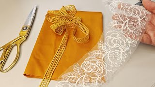 Summer Special yellow Trouser design with Pintucks and joint lace ख़ूबसूरत trouserPalazzo Design [upl. by Gilford966]