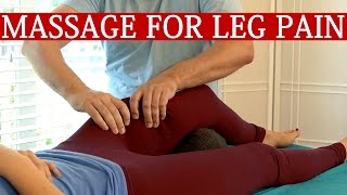 HD Leg Massage Tutorial Low Back Pain Advanced Techniques Relaxing Music Male Soft Voice [upl. by Stasny]